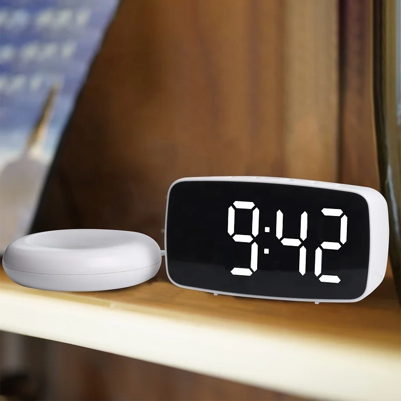 FENGFUN LED Alarm Clock with Shaker,Vibrating for Heavy Sleepers, Deaf and Hard of Hearing table digital clock