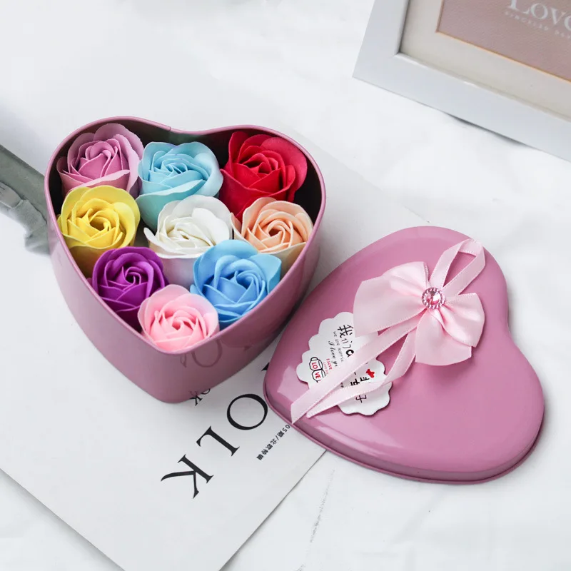 Decorative flowers 9 Rose Flower Tin Box