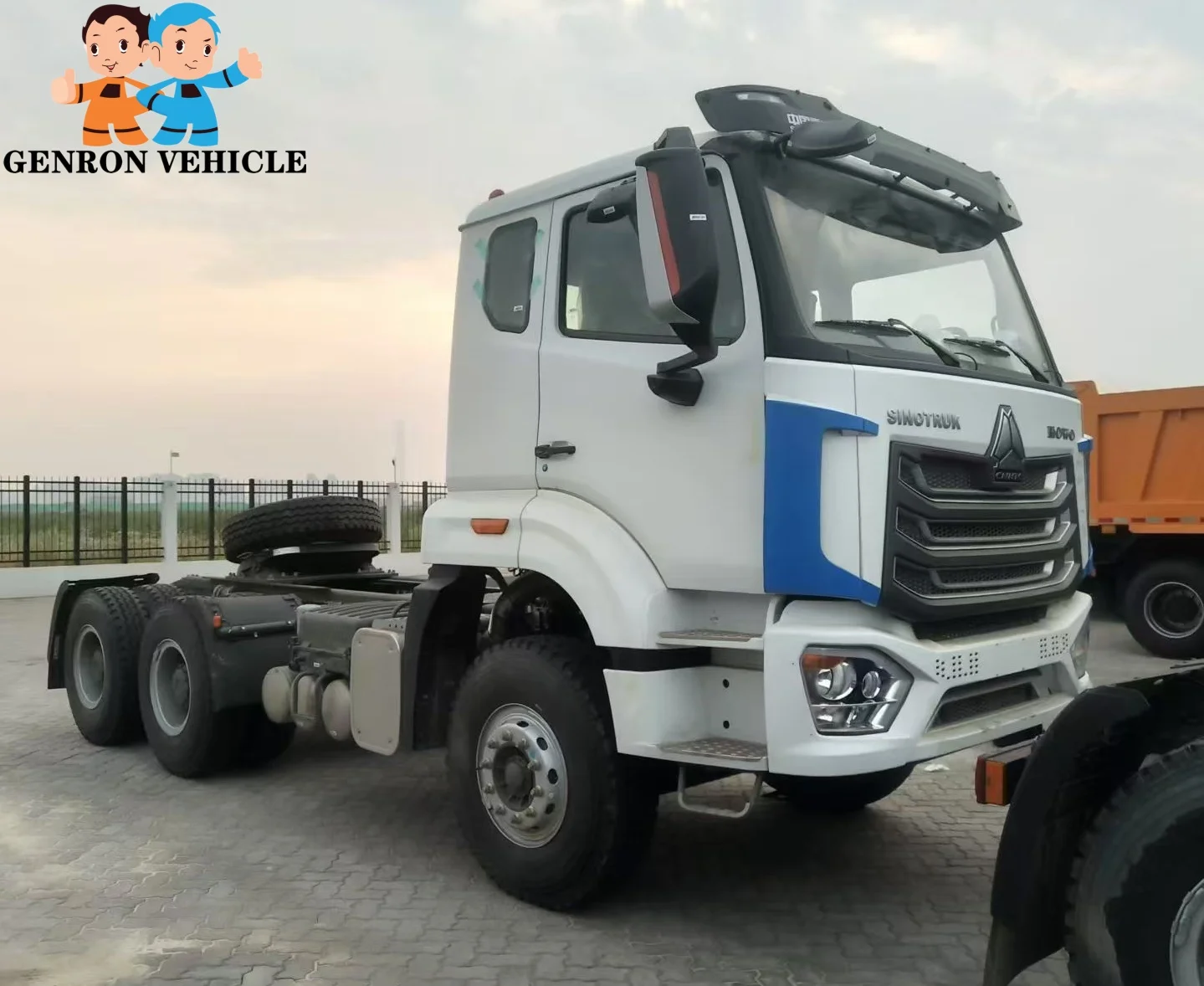 Togo new Sinotruk Howo NX 400HP Euro 2 10 tires 6x4 tractor horse head truck to load 60 tons fence semi trailer truck