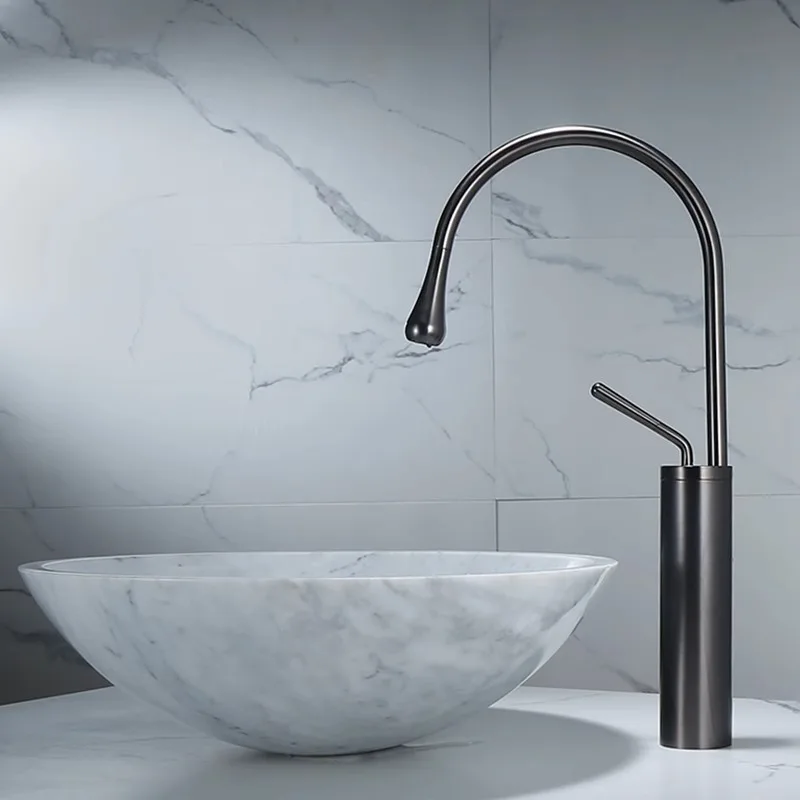 Modern New Design Black Basin Tap Bath Faucet With Single Pole Bar