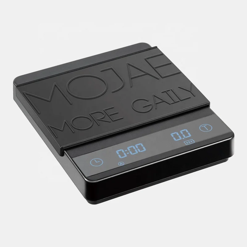 2023 электронные умные весы для кофе цифровые с таймером светодиодный черный цифровой дисплей прямоугольник ABS пластик