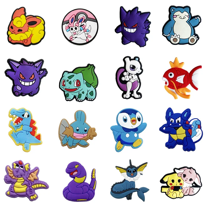 Popular Cartoon Designer Wholesale Custom Soft PVC Sandals Accessories Shoe Decoration Charms Shoe Charms For Kids Shoe Charms