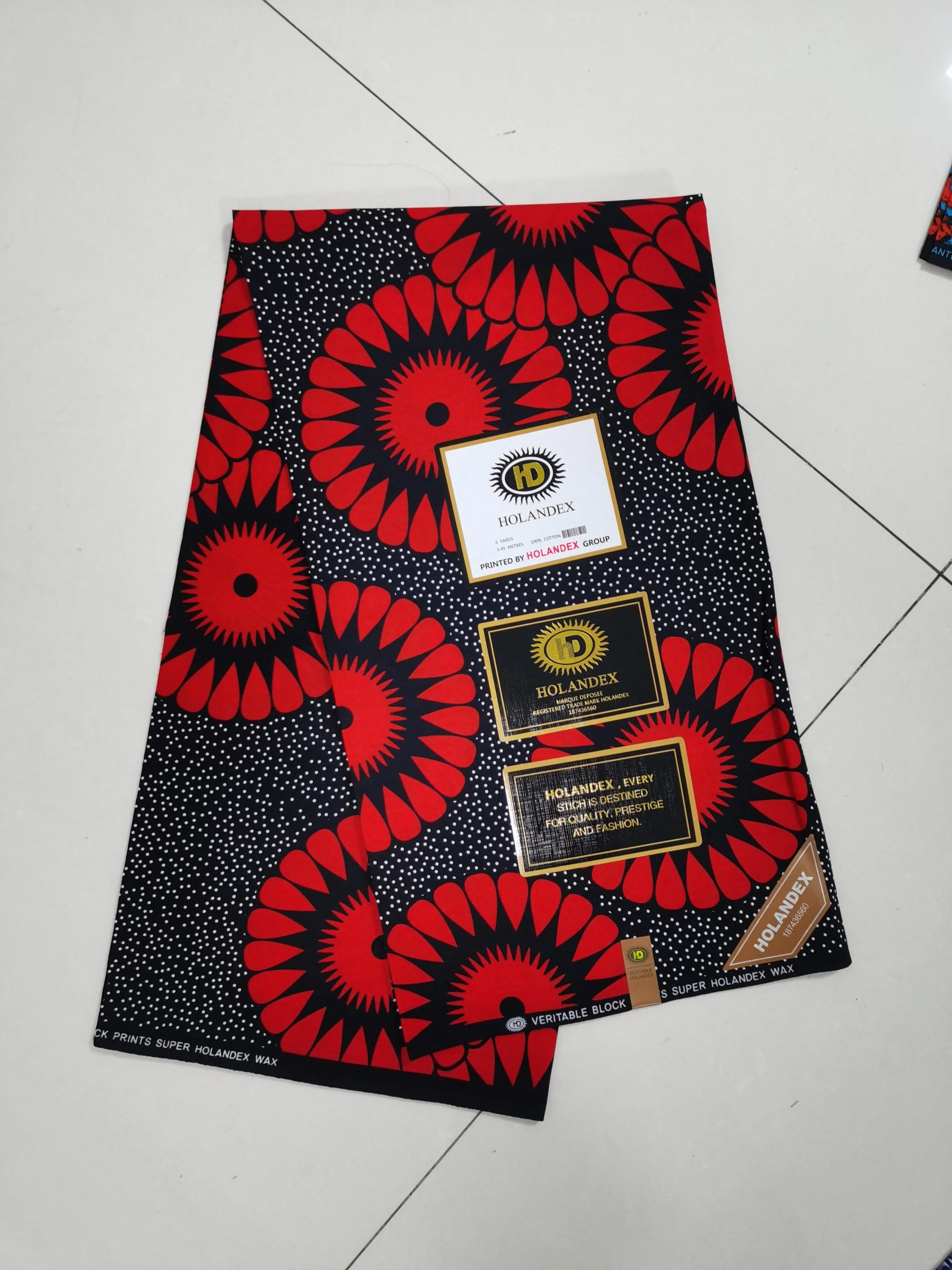 ACI Ankara Fabric African Wax Print 100% Cotton Nigeria Real Wax Print Fabric African Tissus Wax 6 Yards/Piece For Wedding Dress