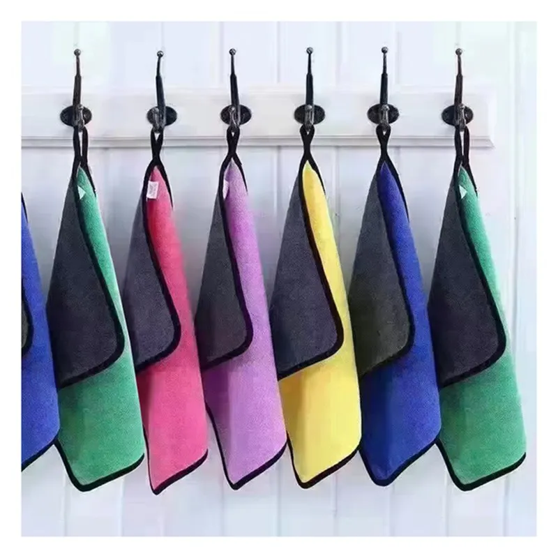 wholesale side coral fleece terry towel clothing magic car cleaning towel