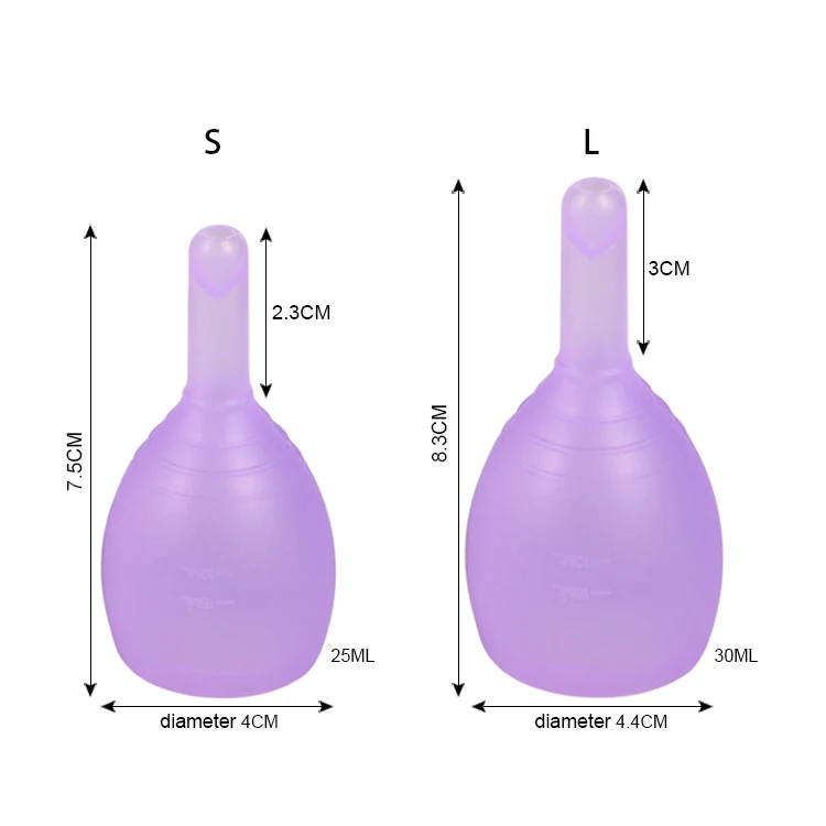 New Design Copa Menstrual Certificada Foldable Silicone Menstrual Cup with Drain