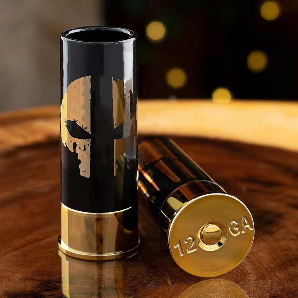 OEM ODM Reusable Modern 12 Gauge Plastic Bullet Shell Cup 1.5 oz 2 oz Liquor Party Shot Glasses