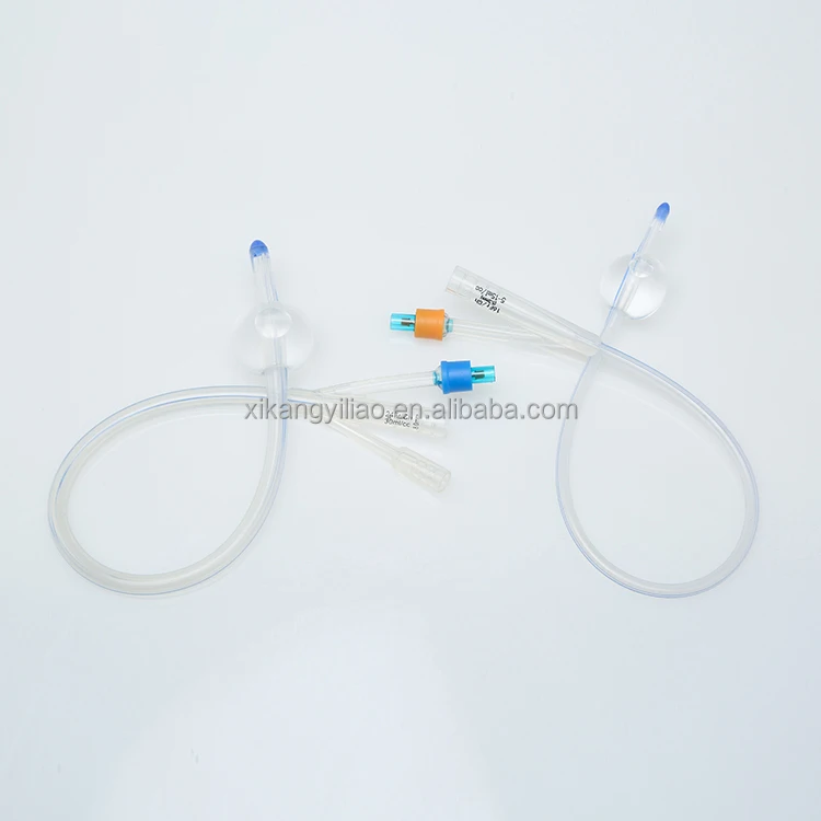 Single Patient Use Flexible Design Bidirectional Tip Drainage Natural Silicone Urinary Catheter
