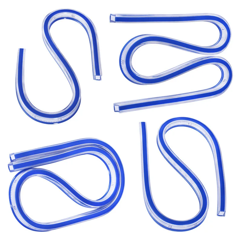 wholesale  30/40/50/60cm plate making ruler snake ruler curve drawing flexible ruler