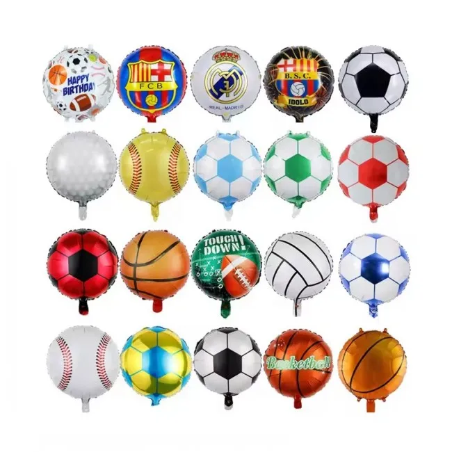 whole sale 18 Inch World Game Sports Basketball Football Baseball Foil Balloon Party Supplies Decoration