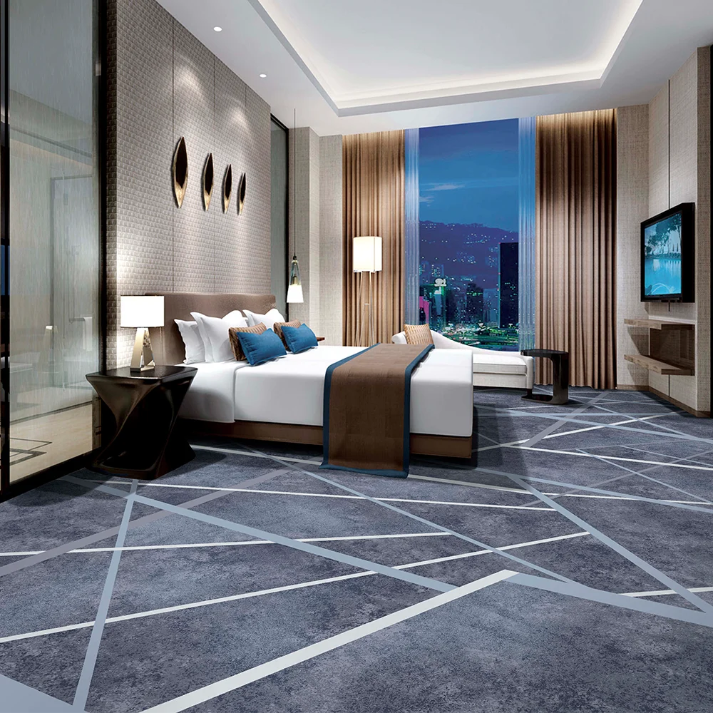 Modern Style Commercial Cinema Casino Carpet Printed Nylon Wall to Wall Carpet