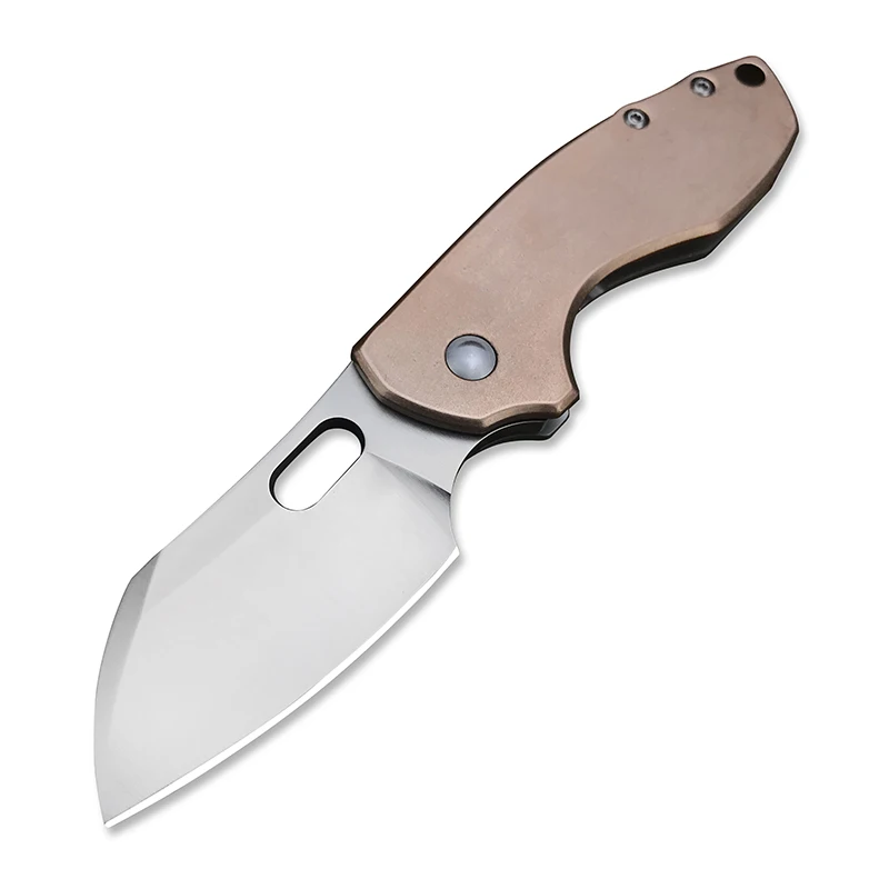 5311 Copper Handle version Camping Pocket Knife 2.44-inch 8Cr13Mov blade tactical folding hunting knife