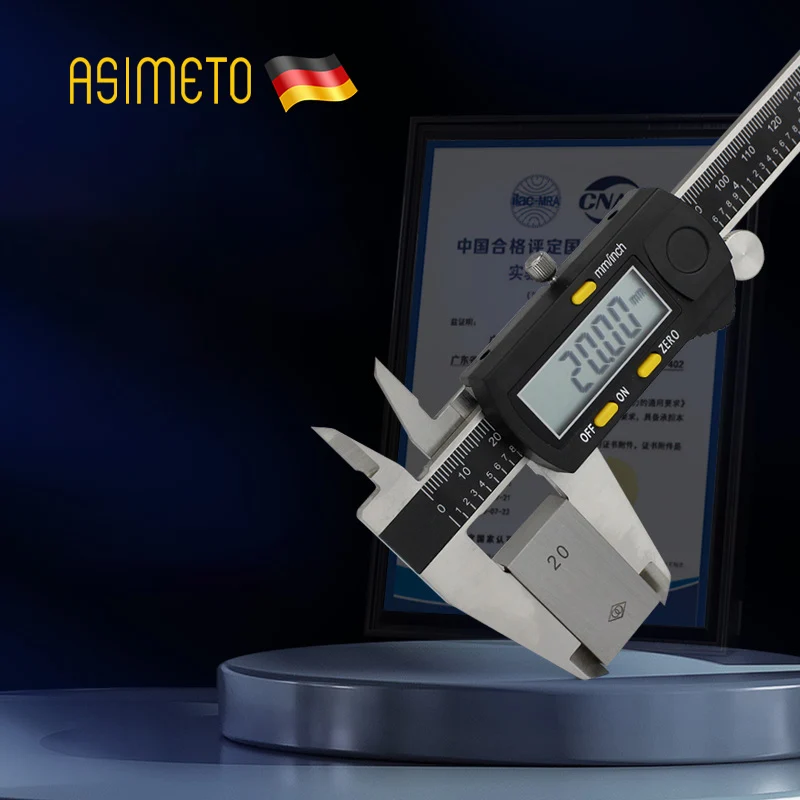 ASIMETO 0-150MM digital vernier caliper 0-6'  Nib Style Jaws Measuring Tool