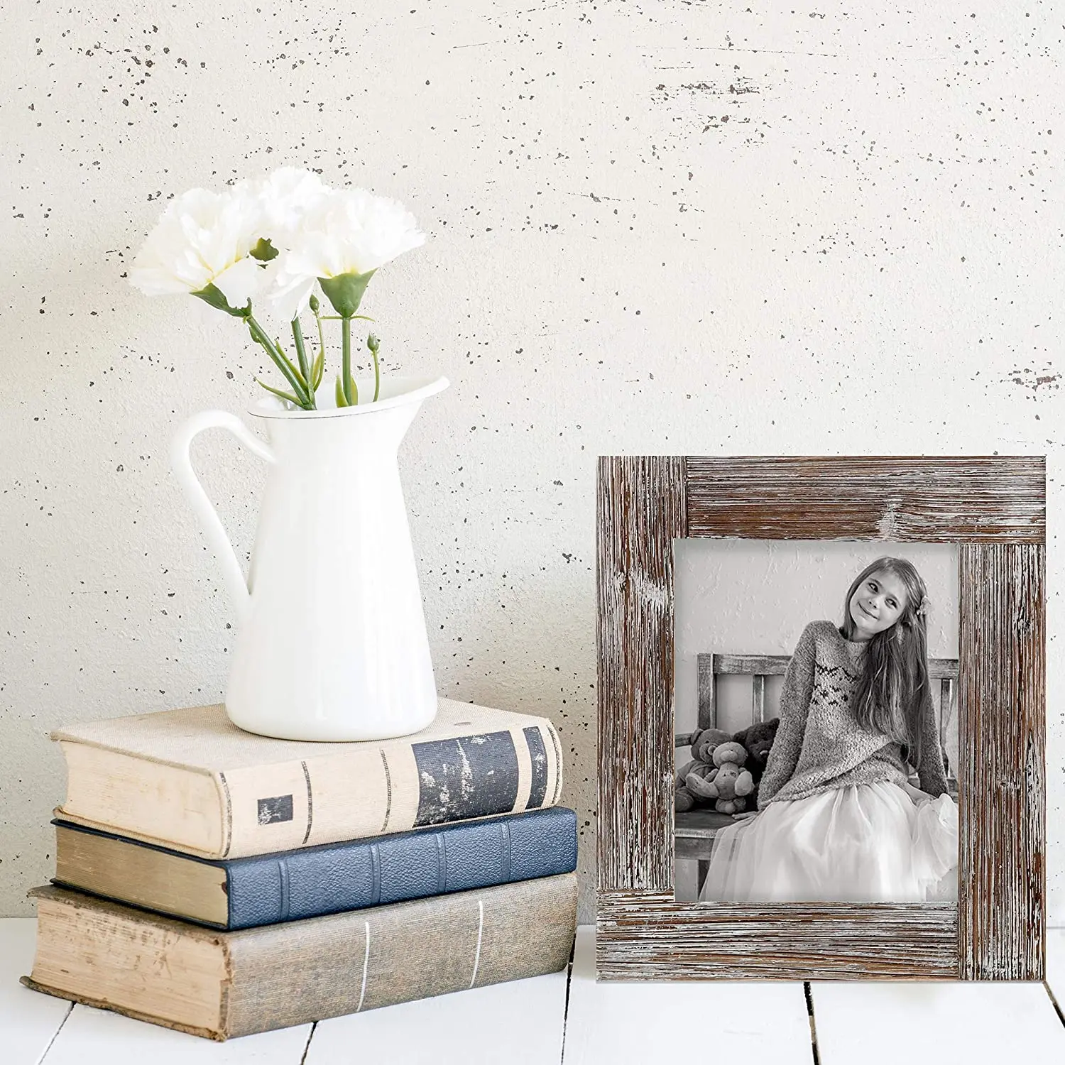 Wooden Rustic Logo Picture Frame Horizontal and Vertical Formats for Wall and Tabletop
