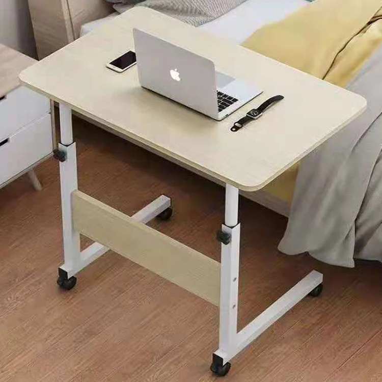 Overbed sit standing height adjustable home computer table desk