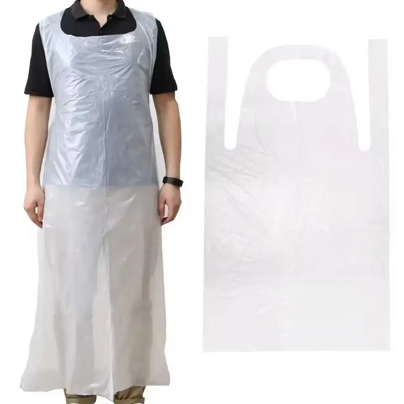 Одноразовые пластиковые фартуки из полиэтилена HDPE/LDPE фартук для очистки одноразовые салонов