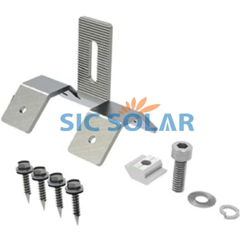 Trapezoidal Solar Pv Mounting Kits Tin Roof Clamp