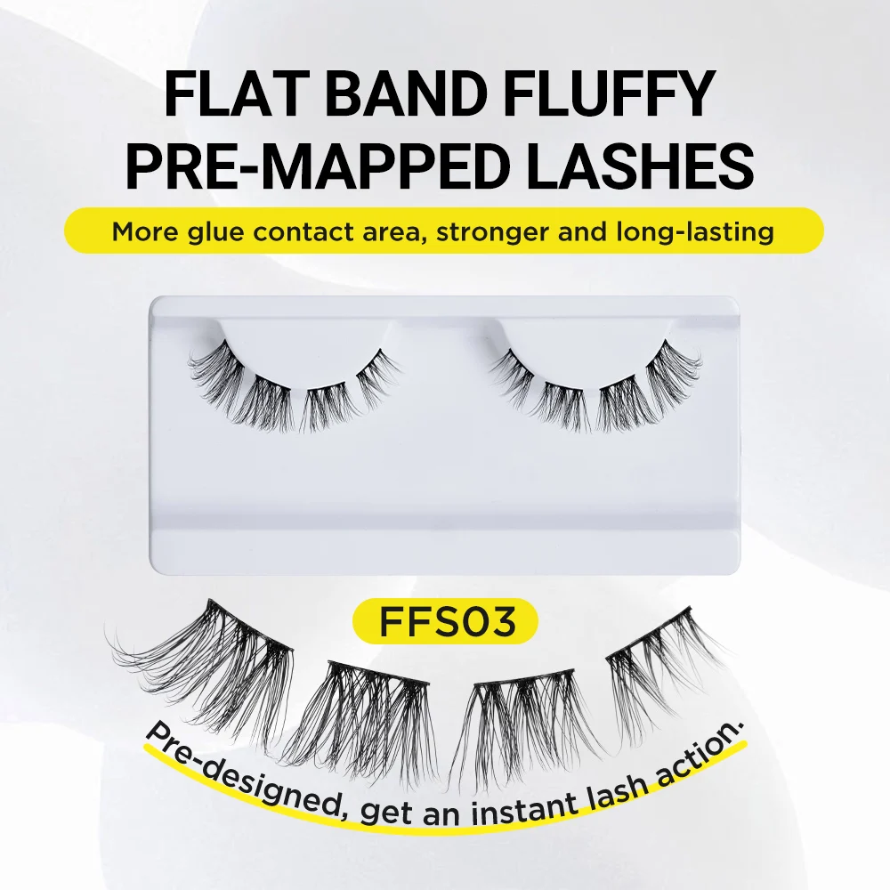 Wholesale Flat Band Fluffy Pre-Cut Segment Cluster Lashes Cat Eye Styles Professional Diy Individual Eyelash Extension