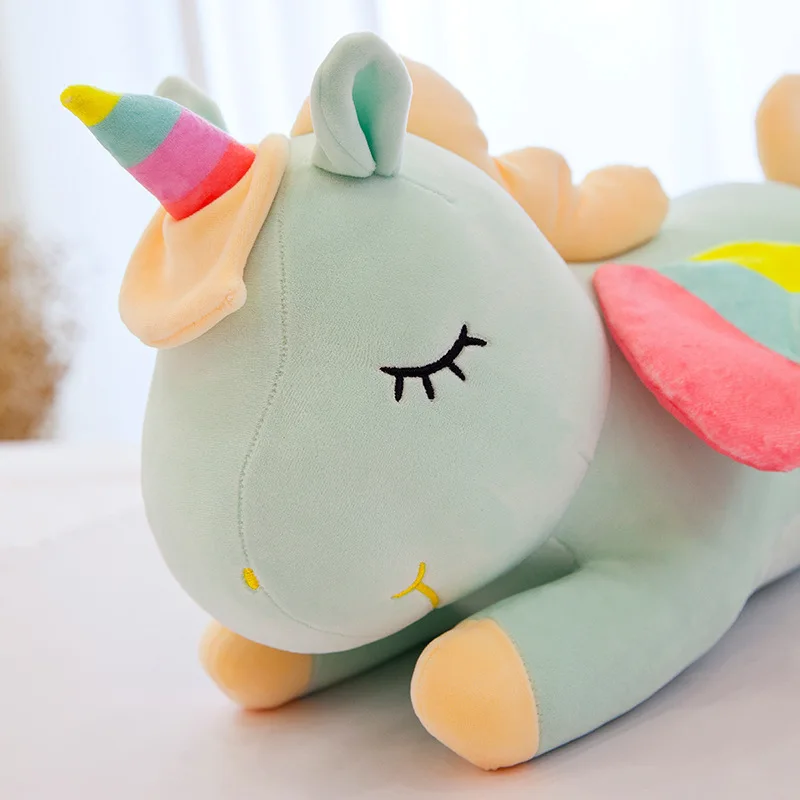 Angel Unicorn Doll Cute Rainbow Pillow Plush Toy Pink Girl Heart Doll