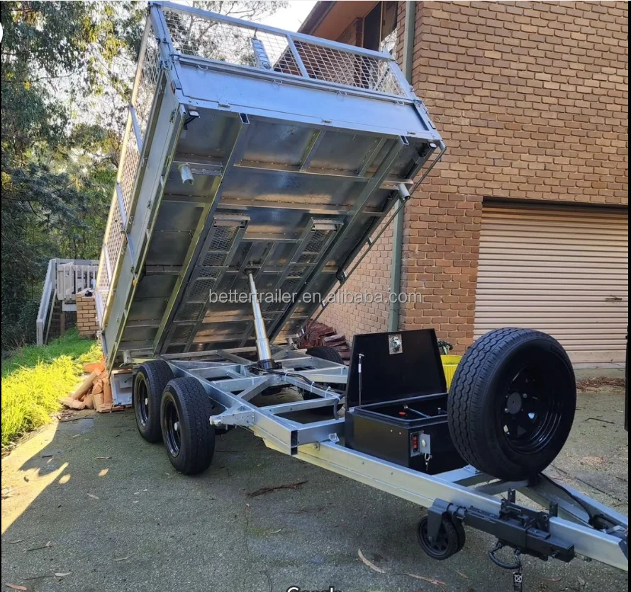 new design Q355 RHS material popular higher sides  tipper trailer,strong chassis box tipper trailer