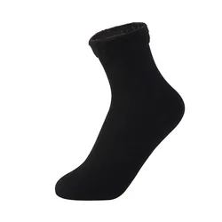 Women Winter Warm Thicken Thermal Socks Wool  Snow Black Skin Seamless Sock  Soft Boots Floor Sleeping Socks