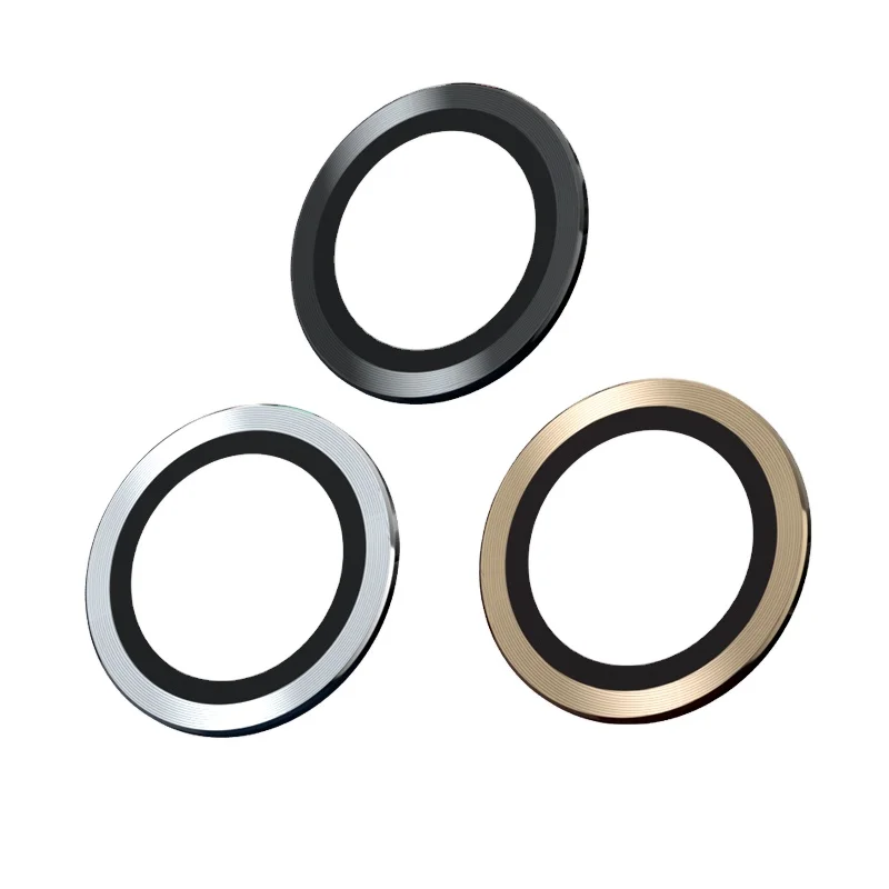 High Definition Anti-Scratch Wire Drawing Pattern Circle For Iphone 12 Pro max Camera lens protector Metal Cover