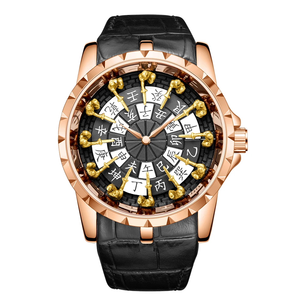 ONOLA 3809B Fancy Shenzhen Gents Hour Excel Genuine Leather Band Waterproof  in Stock Casual Hand Watch