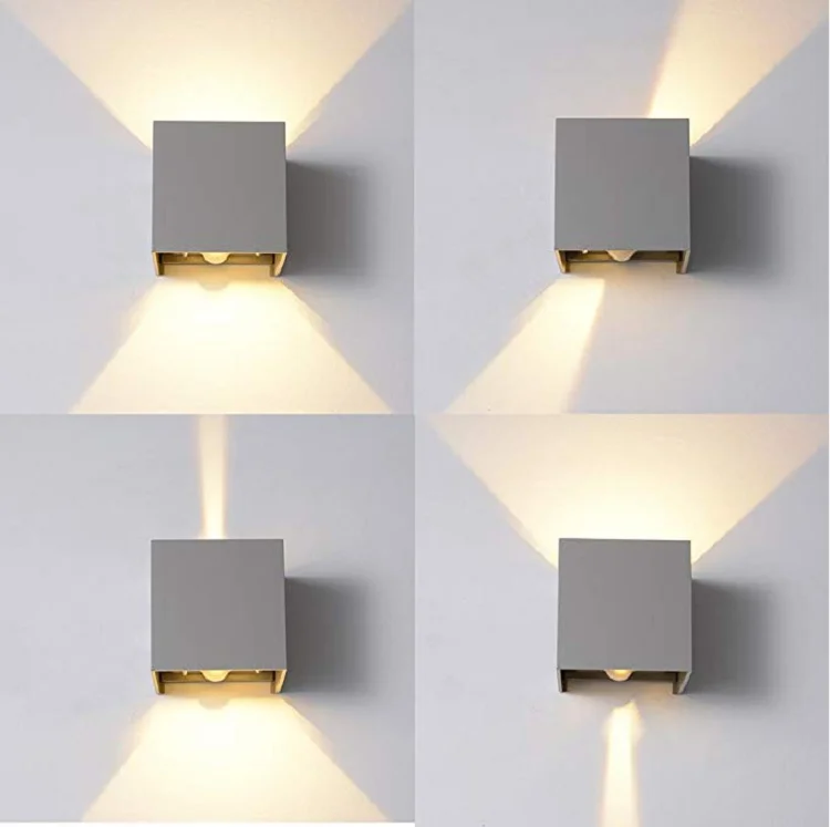 Good quality outdoor Motion sensor Black Cube waterproof wall lamp fixtures led wall lamp for garden home