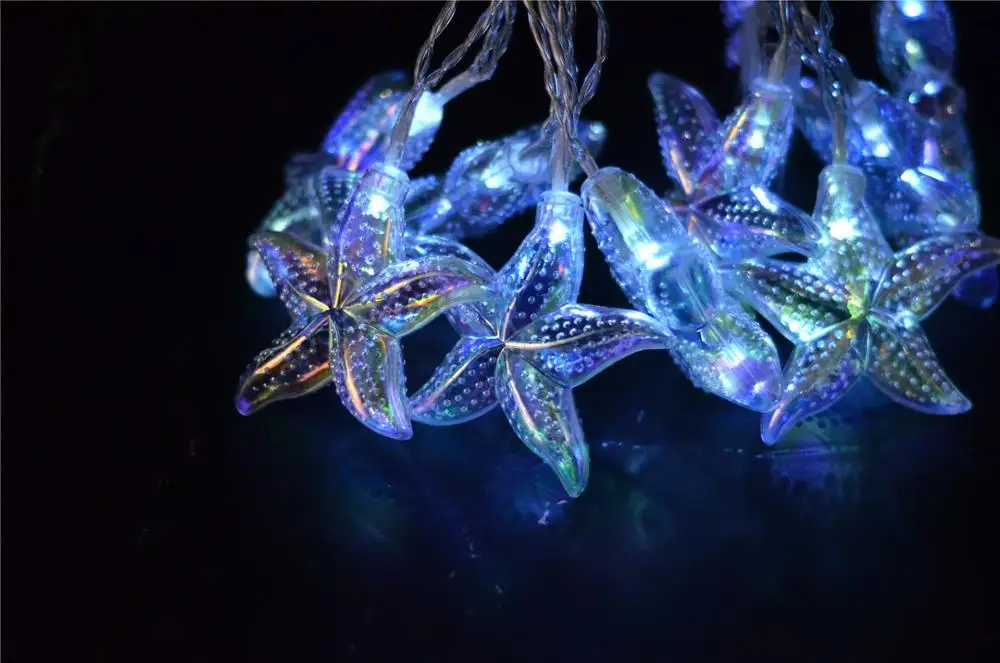 New Invention 2019 Beach  Sea Life Party Light Kit 10LED Starfish Shaped Lights String Battery Nautical Theme Decoration Lights