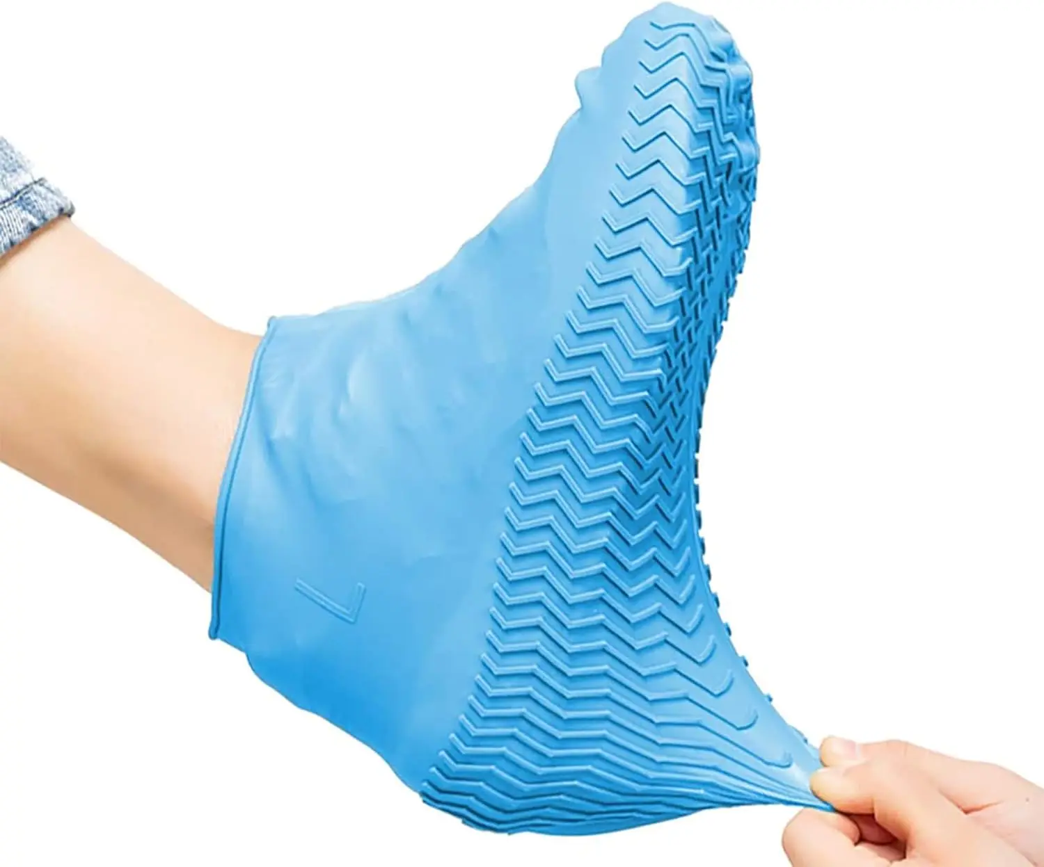 Custom logo Stretchable Silicone Rain Boots Sleeve Non-Slip Waterproof Galoshes Shoes Protectors Safety Rain Boots Covers