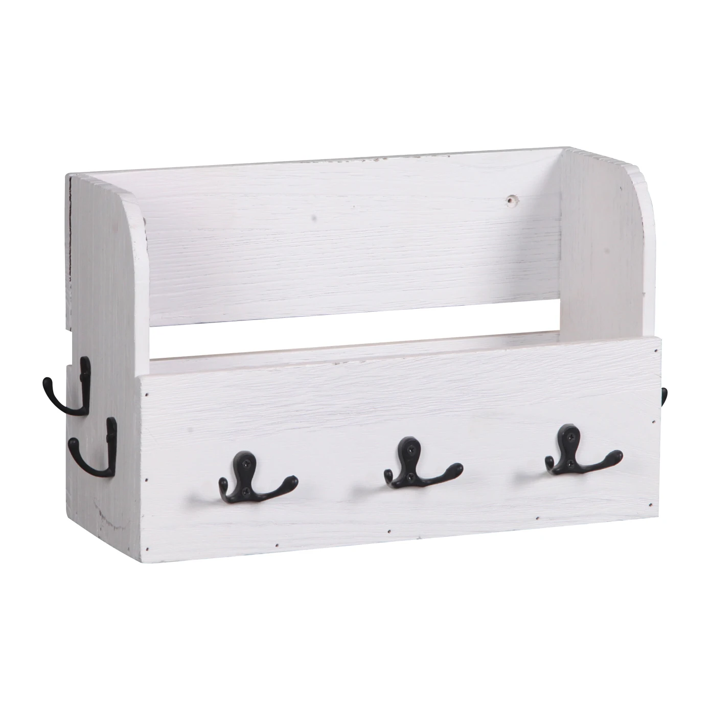 wooden factory FSC&BSCI rustic Wooden Key Hanger for Entryway, Mail Organizer Key Rack for Mudroom, Hallway