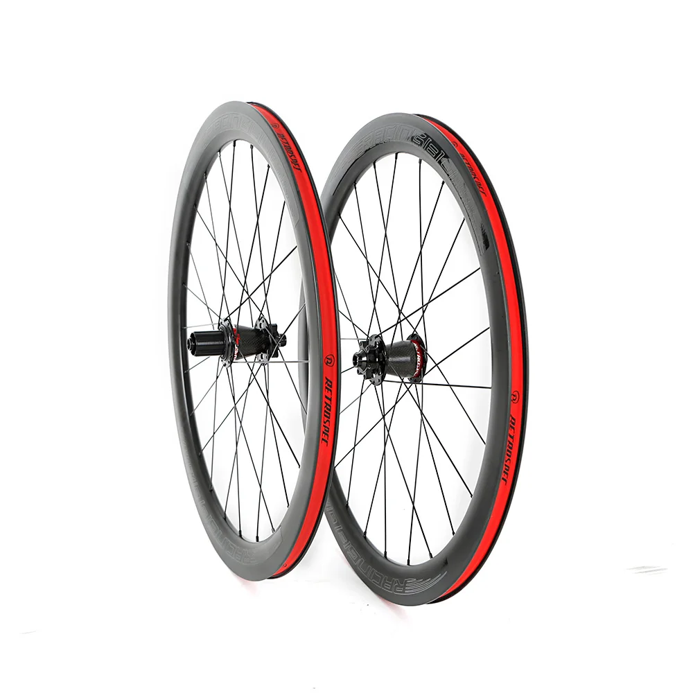 RETROSPEC RS-CBR50 Quick Release version bike wheelset 700C* H50mm carbon fiber road bicycle wheels for v brake bikes