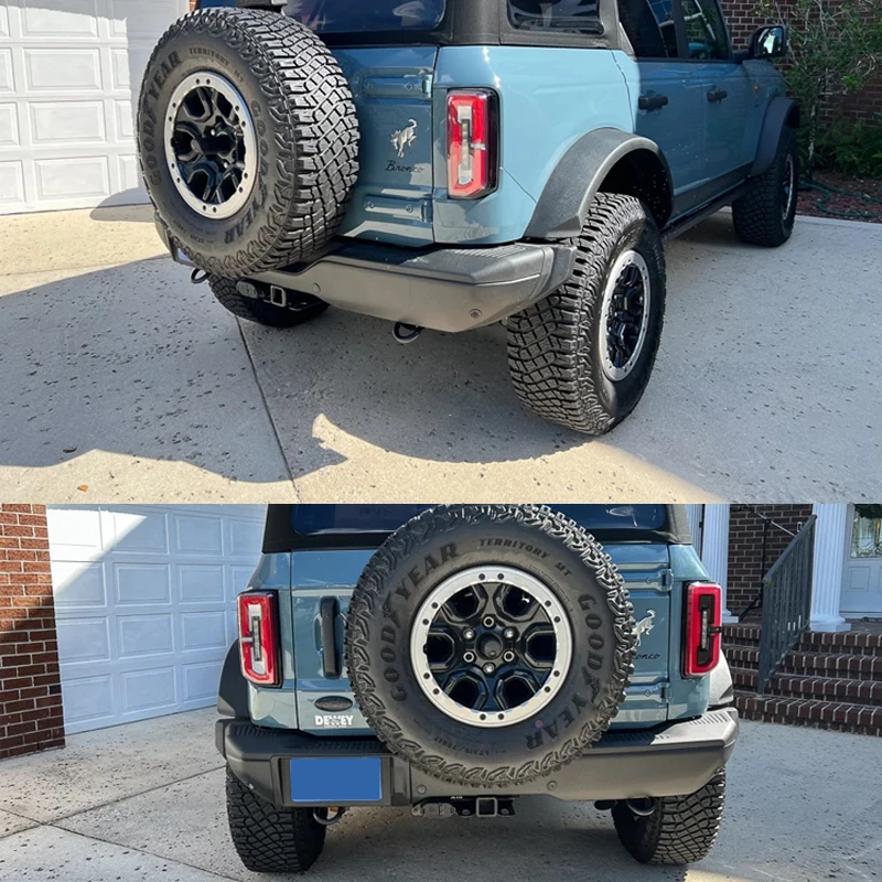 Car Accessories Led Tail Light Lamp Cover Guard Trim Frame Bezels Decoration Replace For Ford Bronco 2021 2022 2023