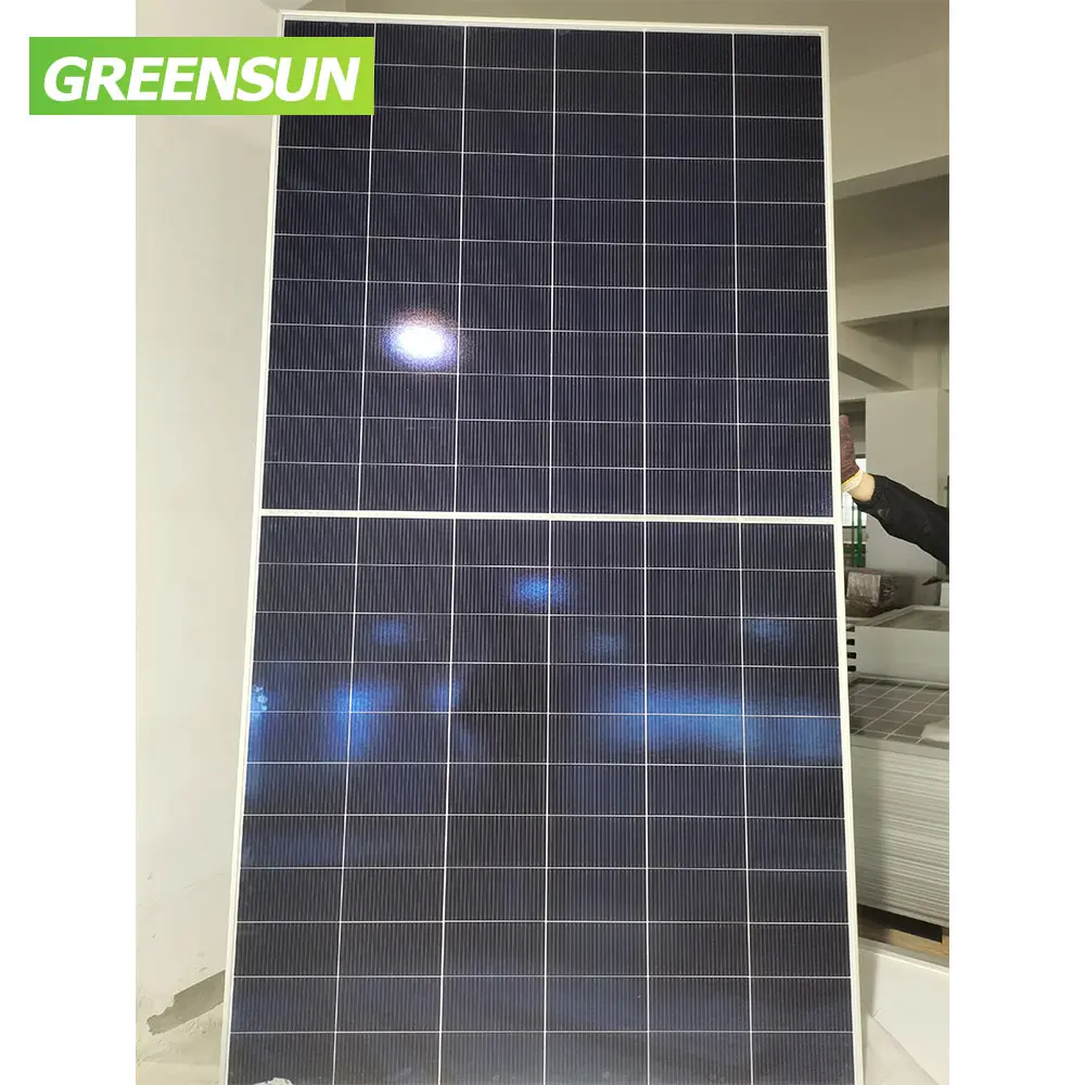 Biggest Solar Panel 700w solar panel HJT technology bifacial high efficiency Greensun Solar Panel for power plant