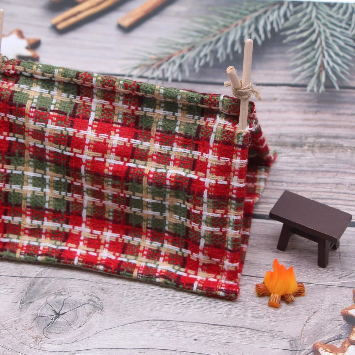 Dollhouse Fun Miniature Mini Camping Tent For Outdoor Picnic Scene Shooting Props