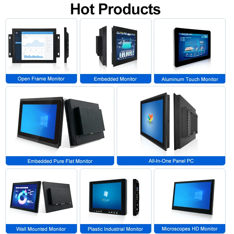 21.5 inch 1920*1080 HD-MI VGA DVI Non touch screen Metal Case TFT Embedded  OEM ODM industrial LCD Monitor