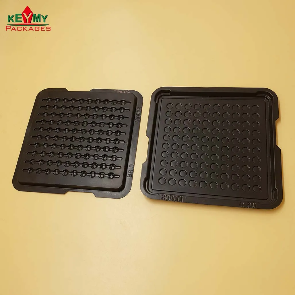 customize black antistatic PS tray for electronic components from Shenzhen ISO auditied factory