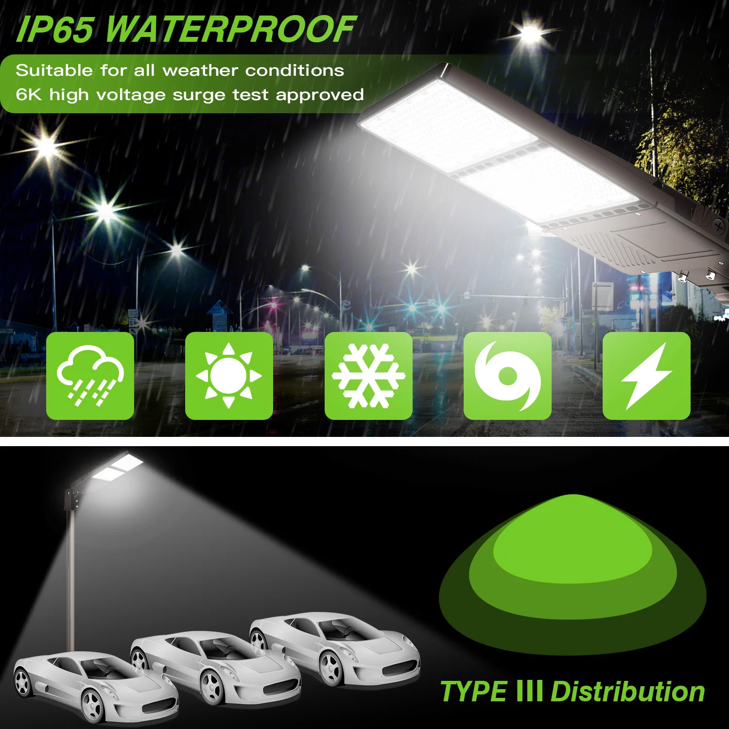 Led Street Light 5-year warranty IP65 Waterproof Dusk to Dawn Photocell led lighting fixture