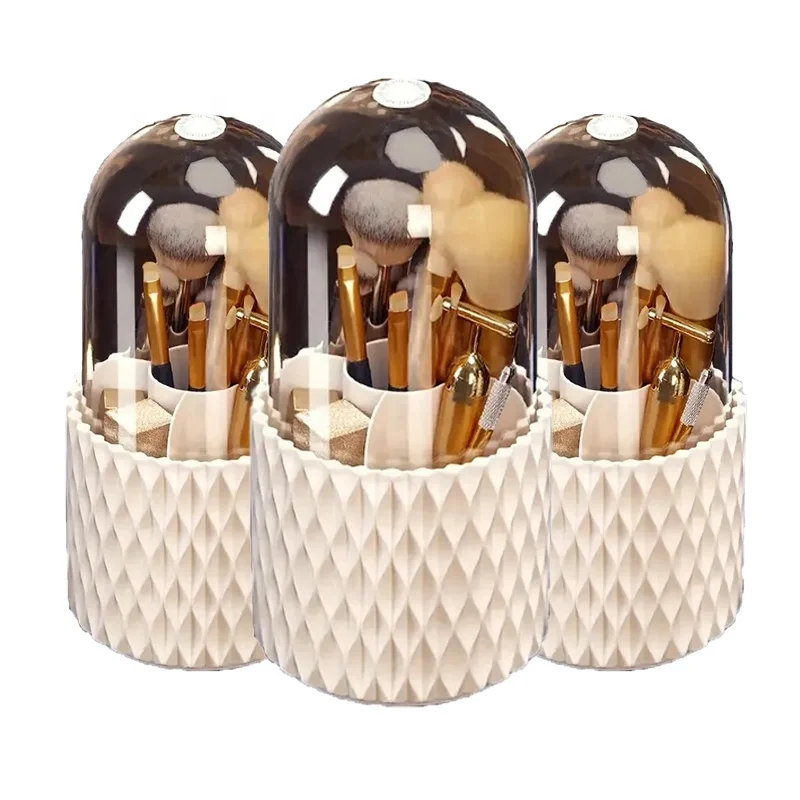 Bulk Sale Rotating 360 Degree Cosmetic Desktop Storage Container with Lid Large Capacity High Quality Storage Box