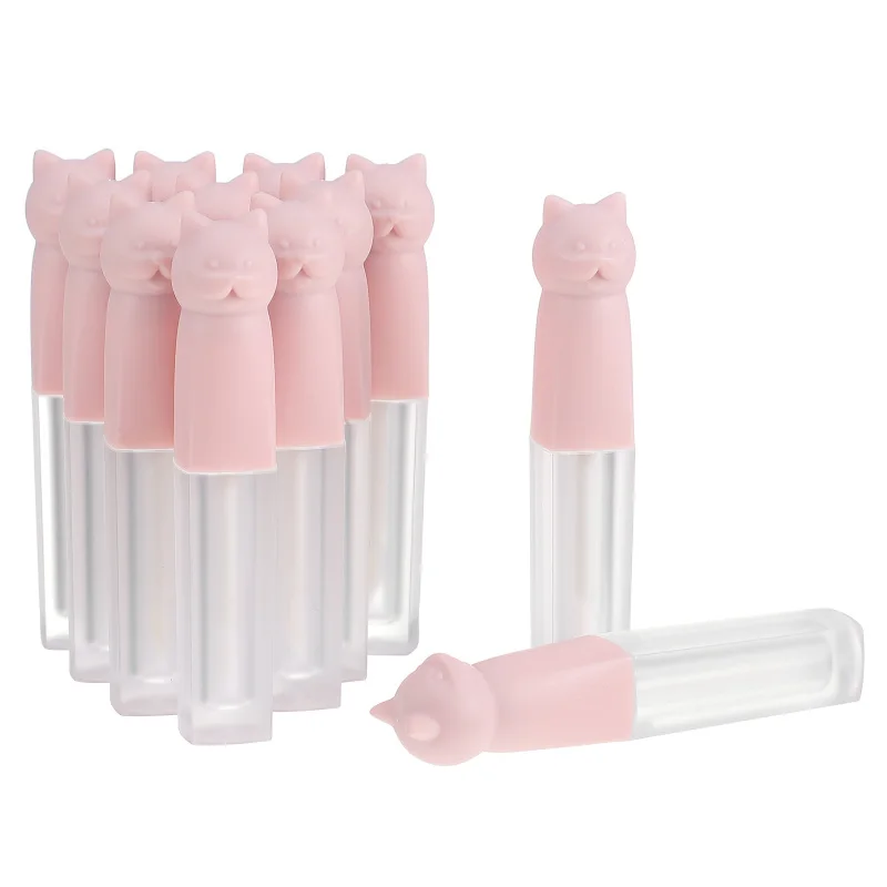 3ml Cosmetic Adorable Cat Lid Personalized Lip Gloss Tubes,lip gloss tubes wholesale bulk,lip gloss containers tube unique