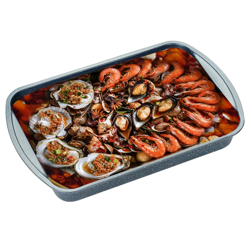Non stick cake pizza baking trays for oven nonstick pizza cake baking pan carbon steel pizza bread bake sheet muffin trays
