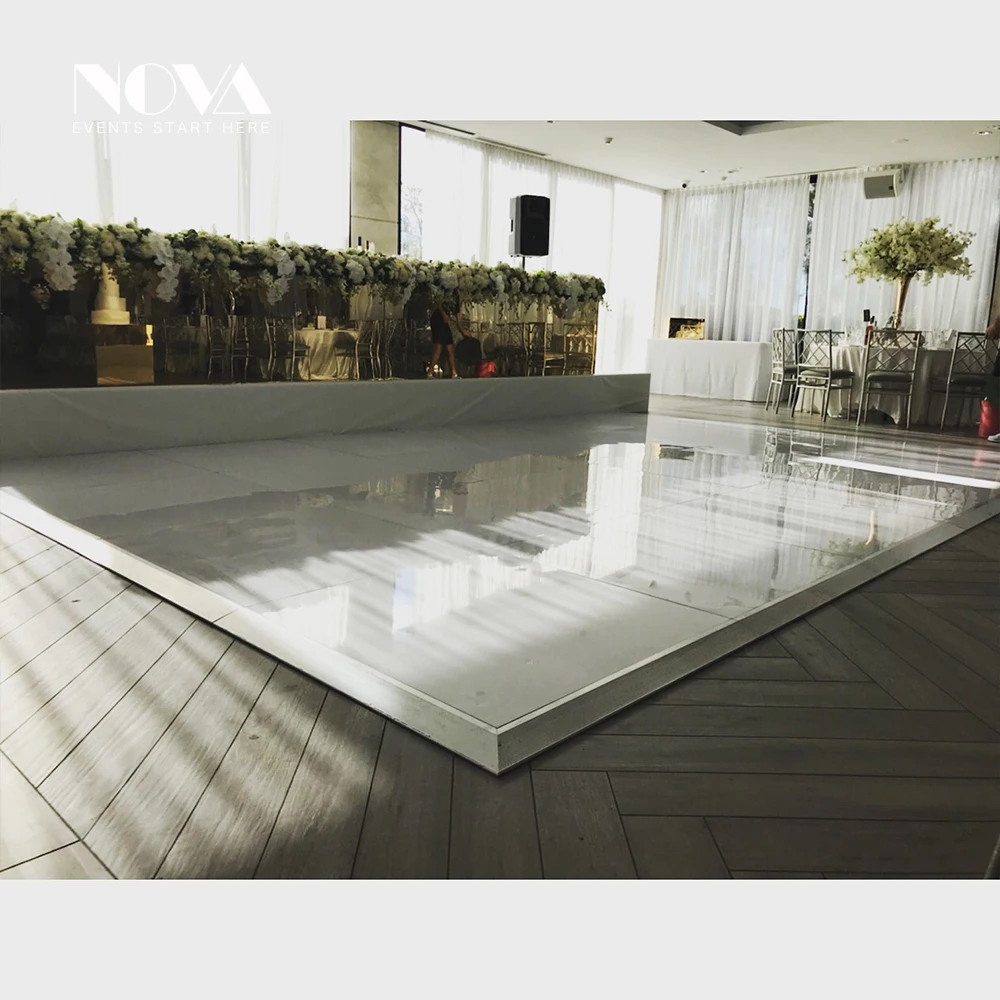 High gloss concert round black banquet dance floor