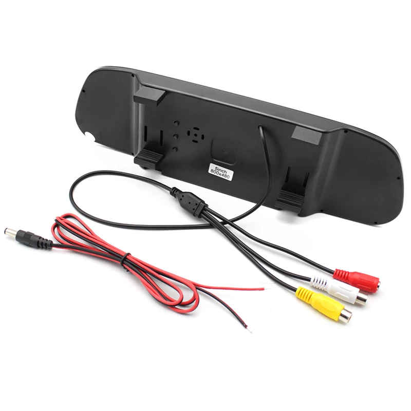  GreenYi HD 800*480 5 дюймов TFT LCD (жидкокристаллический дисплей) Стоянкы Автомобилей автомобиля зеркало заднего вида монитор 2 видео вход подключение задней/фронтальной