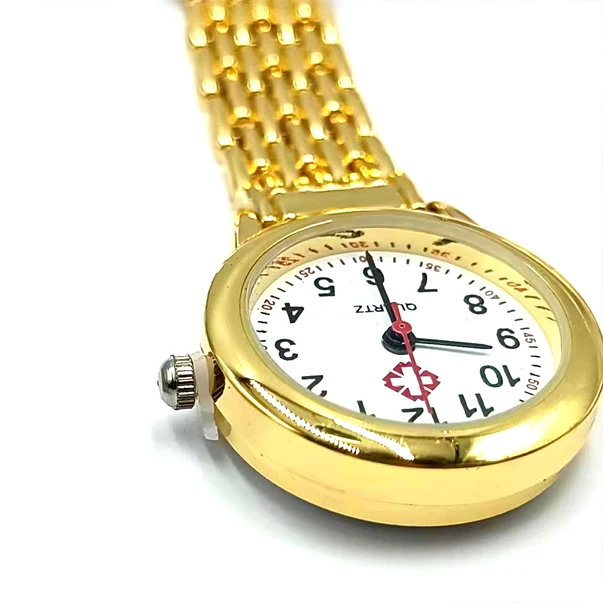 Manufacturer wholesales male and female nurse watch silver and gold pocket Nurse watch register medical nurse chest watch