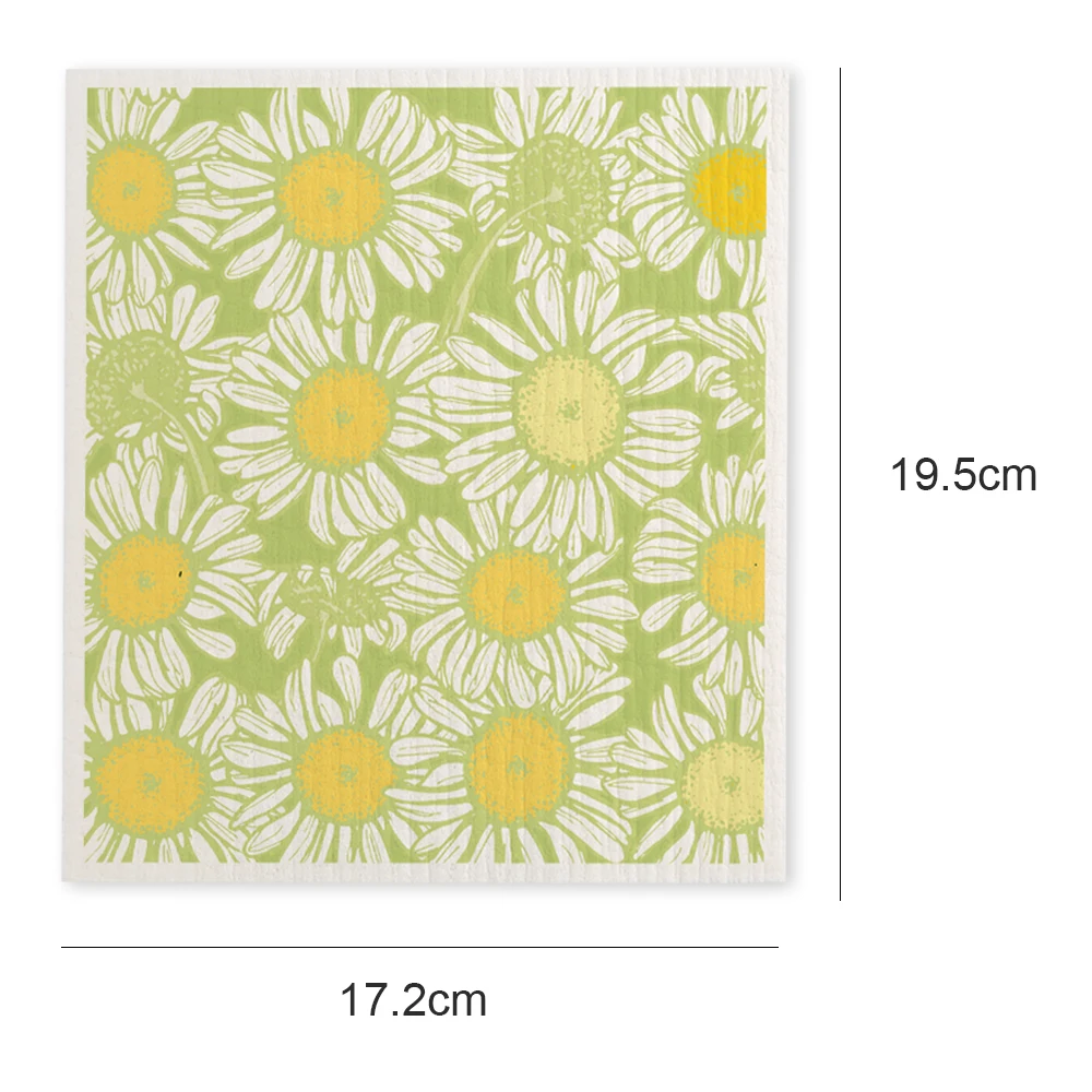 Spring-Color German Imported Sponge Sheets Kitchen Cloth Dish Towels Cellulose Sponge Cloth Non Scratch Swedish Dish Wash Cloth