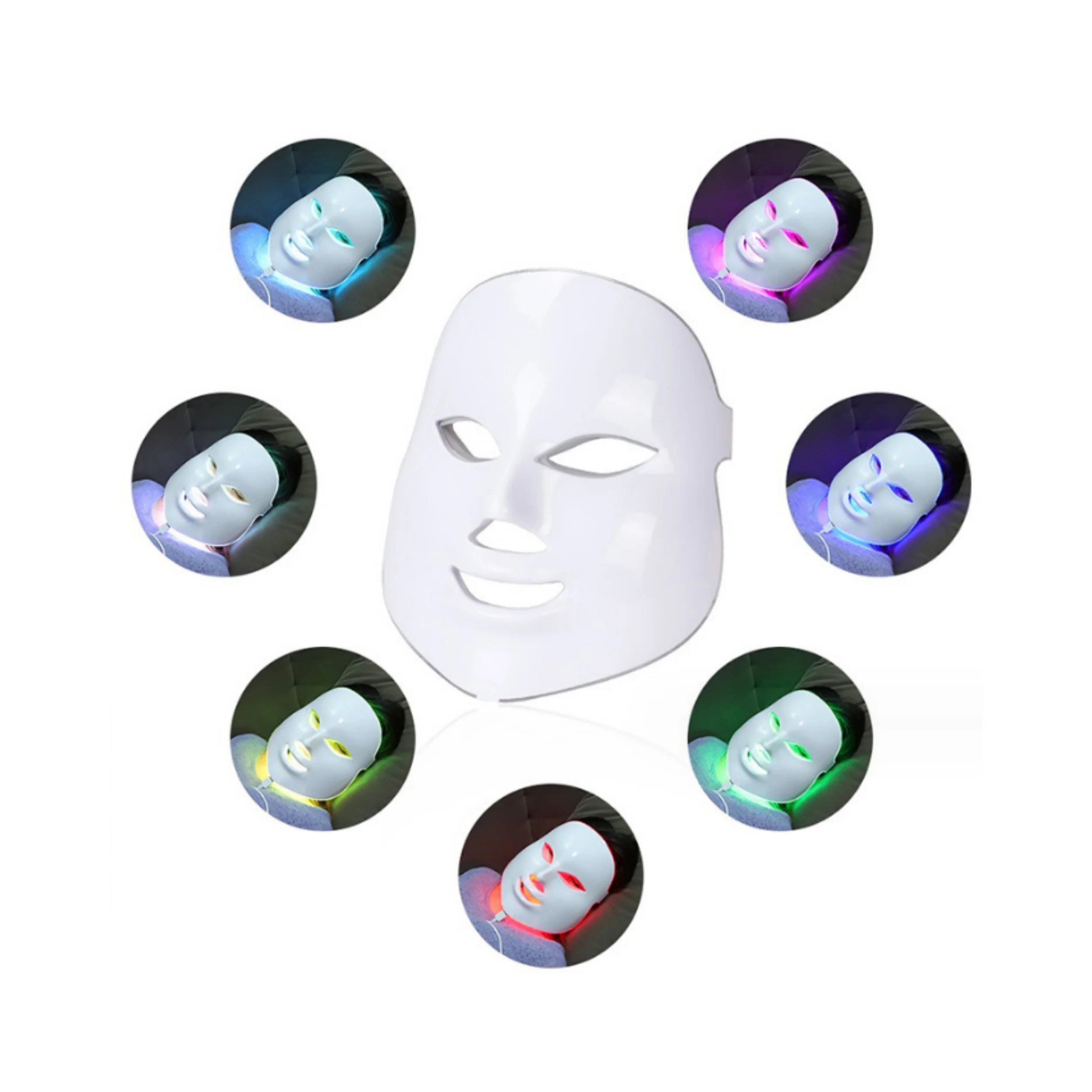 Seven color LED color light beauty mask photon rejuvenation spectrometer mask acne whitening spot home mask beauty instrument