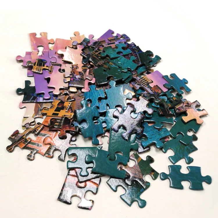 Korean Hot Sales 100 Pcs Jigsaw Puzzle Case Custom Ocean Paper Jigsaw Puzzles for Adults With Opp Bag Packaging