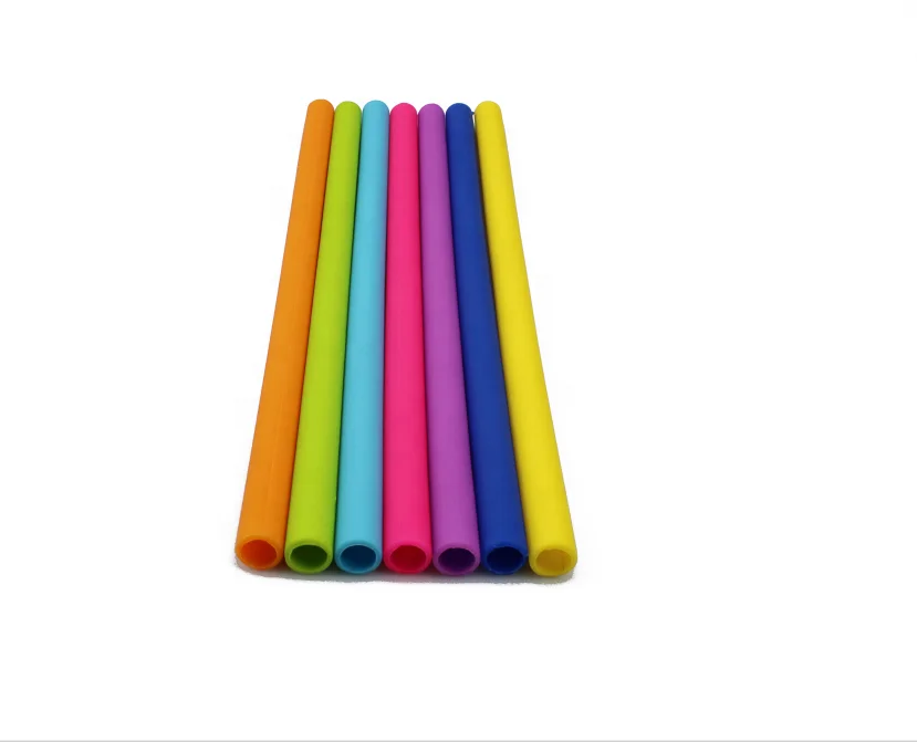 Custom Colored Reusable Free Silicone Soft Folding Drinking Straw Pipe