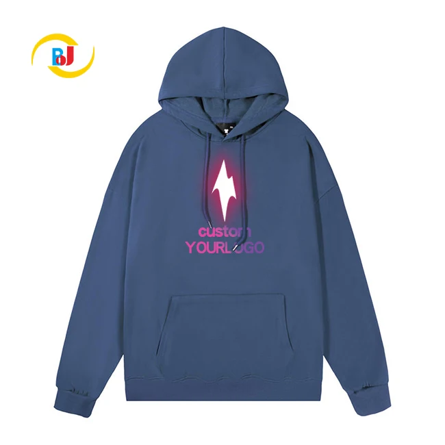 manufacturer custom high quality unisex hoodies 100% cotton reverse side looped fabric hoodies