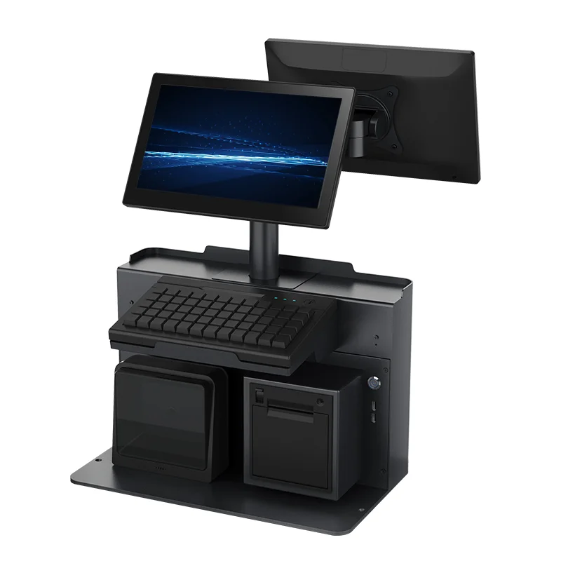 15inch Double Touch screen All in One POS Cash Register Win 10 POS Point of Sale Machine