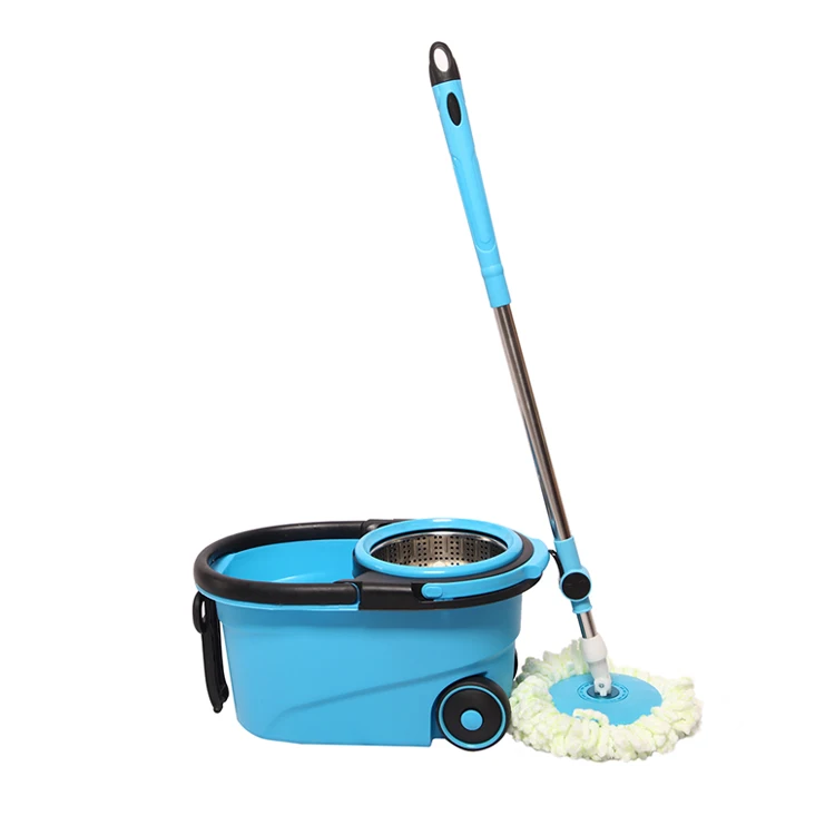 360 Spins Mop Bucket With Drain In Magic Flat Mop Bucket Cleaning Stainless Steel Wringer